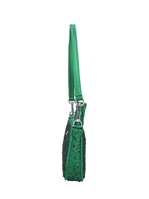 Fabric and rhinestone bag LA CARRIE | NIGHT MINI SHOULDERVERDE